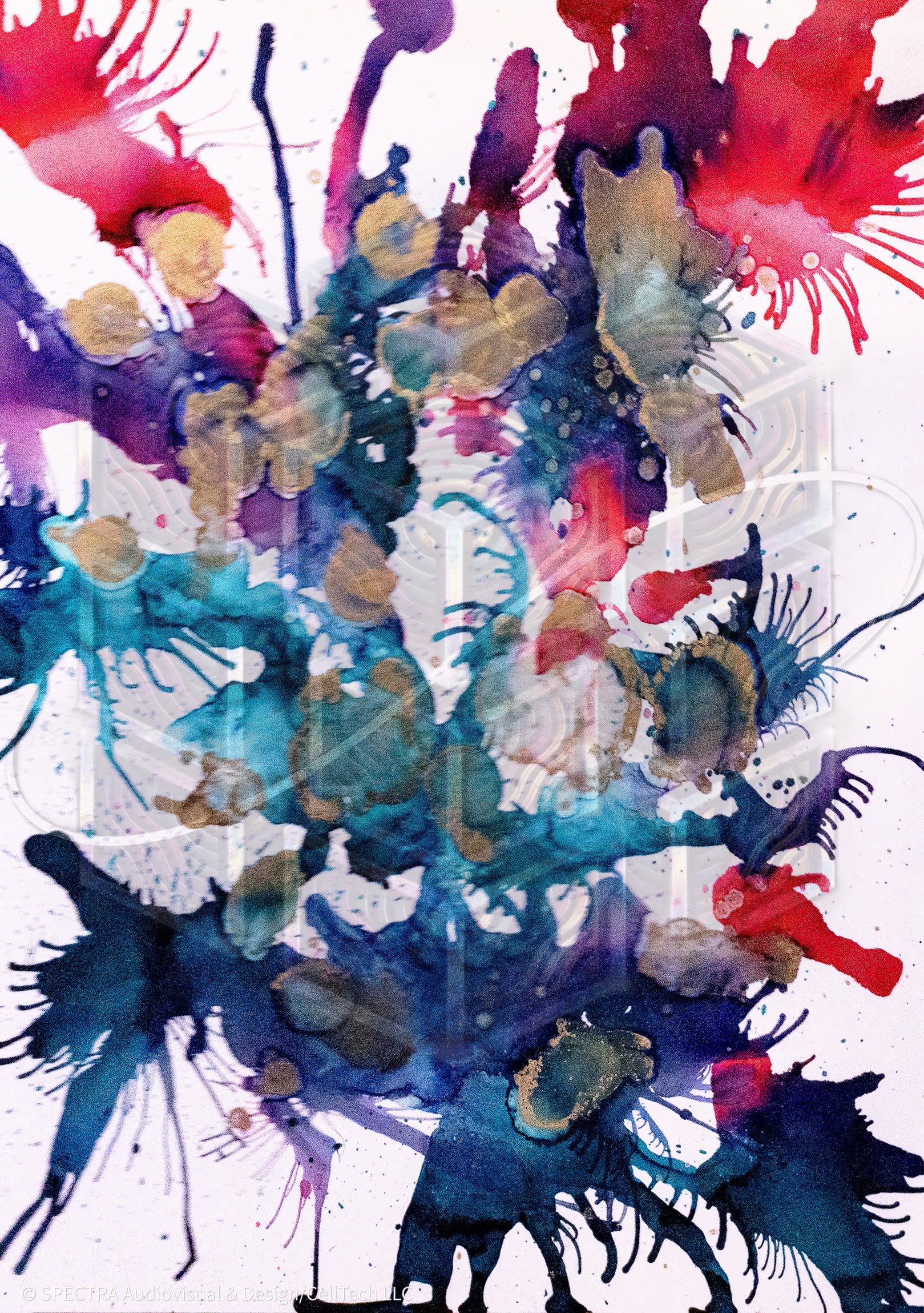 CHALCEDONY  – Hand-Made Alcohol-Ink Painting Limited Edition Digital Art (Artwork #004)