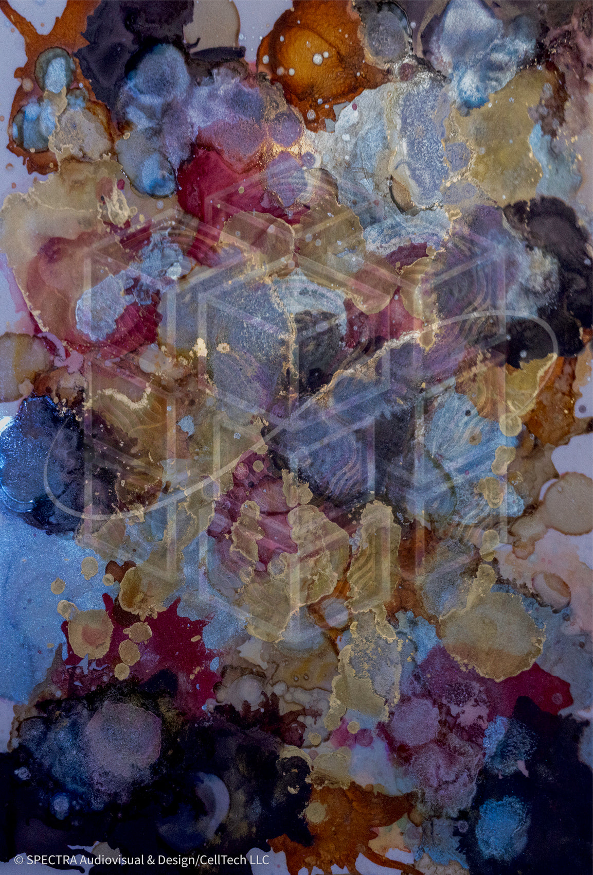 NACRE  – Hand-Made Alcohol-Ink Painting Limited Edition Digital Art (Artwork #005)